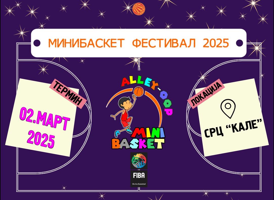 Пријави екипа! - МИНИБАСКЕТ Фестивал 2025!